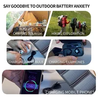 Chargeur solaire portable pliable étanche 100W 25W, double USB, alimentation solaire pour le camping en plein air, la randonnée et l'aventure 5