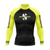 2025 Men Long Sleeve Surf Swimsuit Swimming T-shirt Beach UV Protection Swimwear Rash Guard Surfing Diving Swimsuit Tights Shirt 2