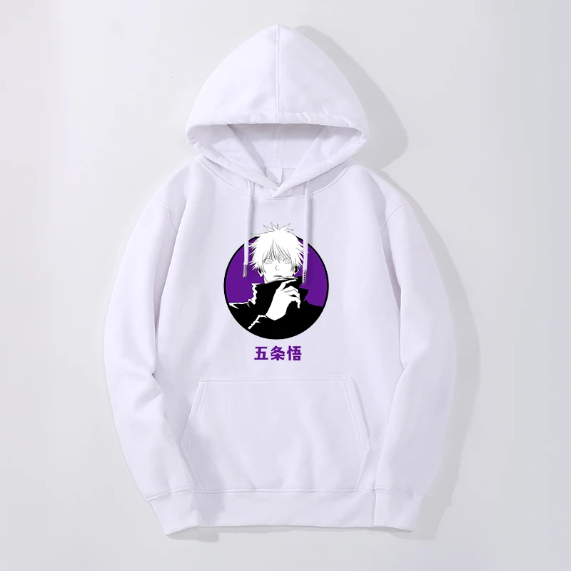 

Jujutsu Kaisen Anime Men's Oversize Hooded Gojo Satoru Hoodies Sweatshirts Casual Cool Clothing Japan Cartoon 4XL Streetwear