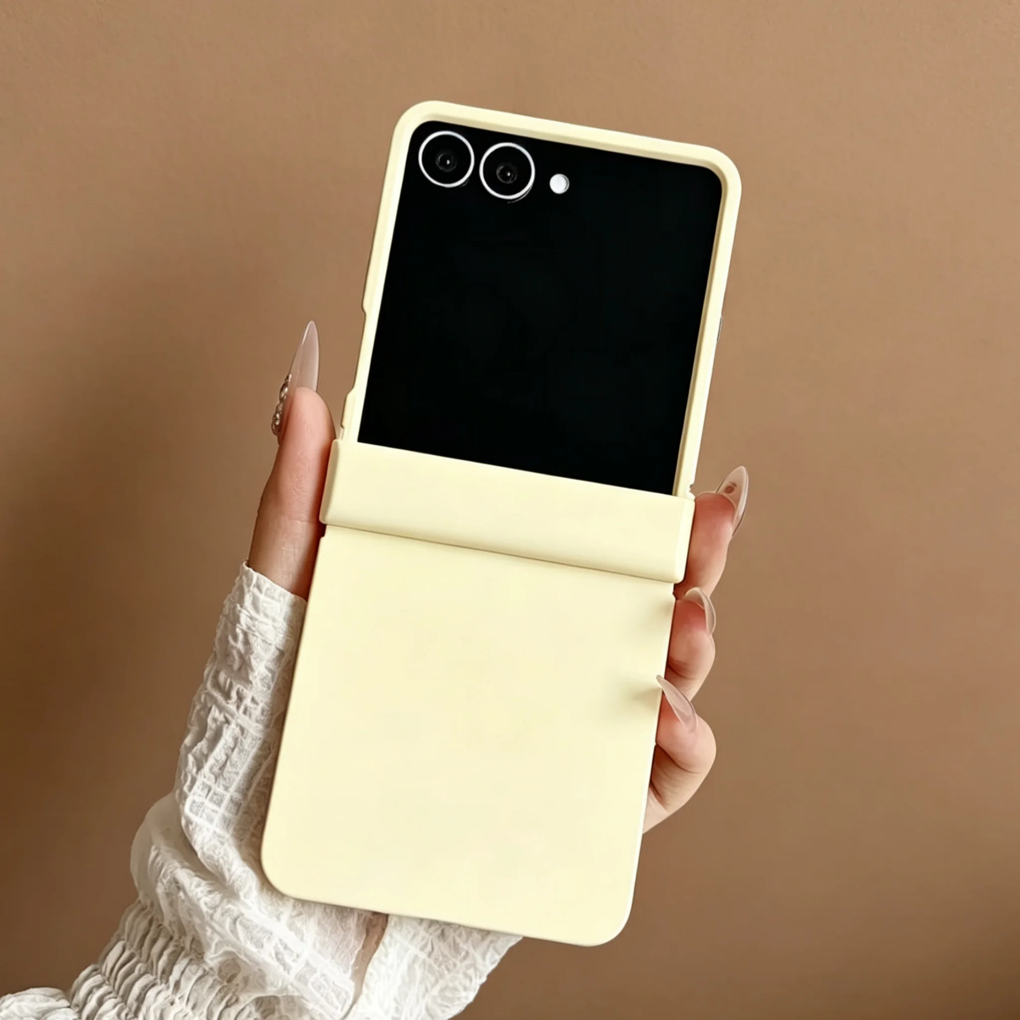 Dopamine Candy Color Fold Phone Case with Hinge Protection Cover