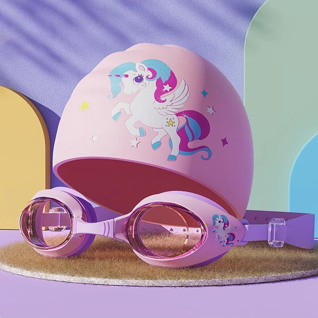 Cartoon Small Frame Swimming Goggles HD Waterproof Anti-Fog Diving Goggles Silicone Cap Professional Swimming Equipment 3
