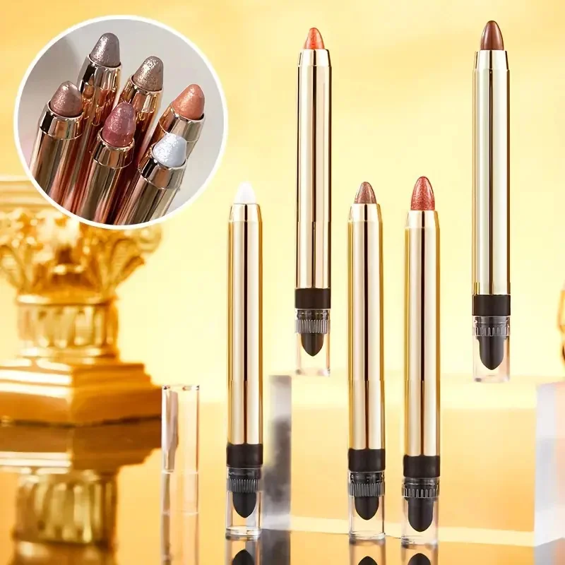 Double-sided eyeshadow stick glitter highlighter brightening pens with pearly glitter matte finish eye shadow liner combinations eyeshadow stick eye makeup set eyeshadow pen