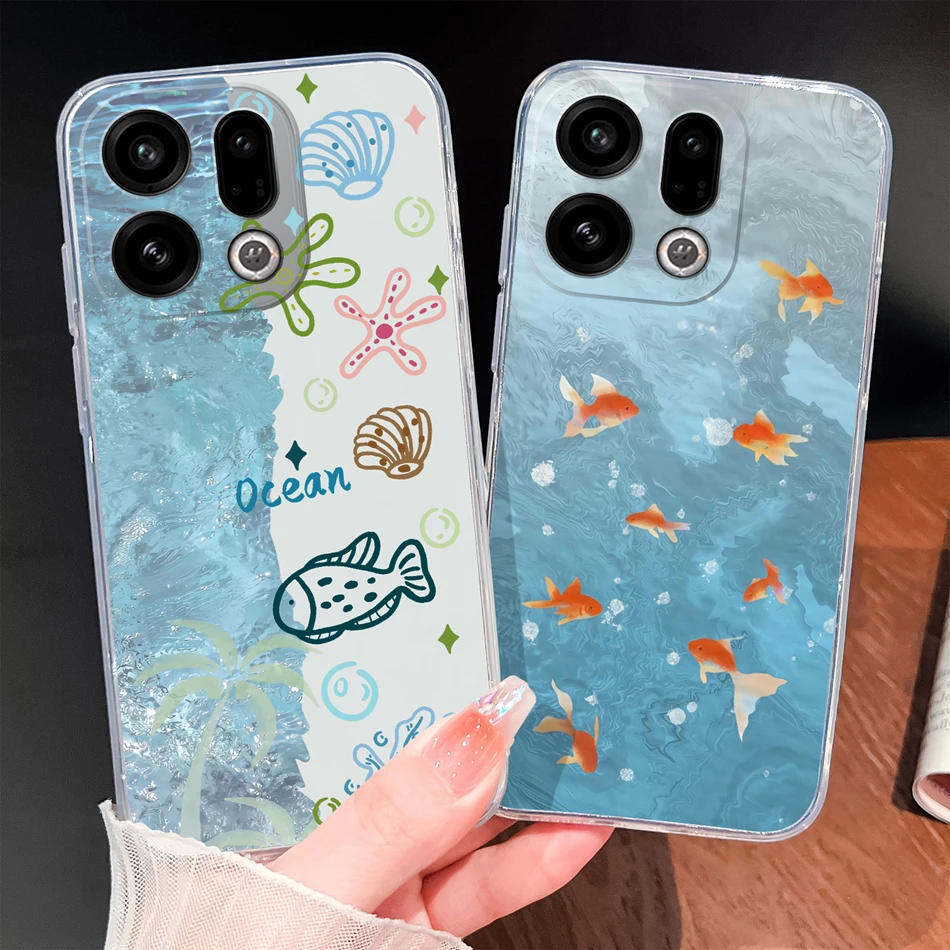 Lovely Fish Pattern Soft TPU Clear Silicone Shockproof Phone Case