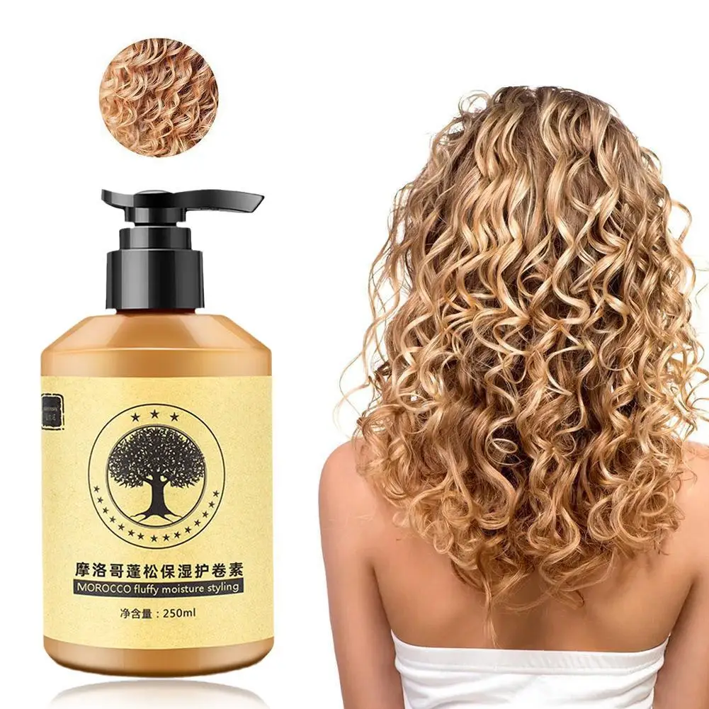 Moroccan Volume Moisturizing Elastic Styling Curly Elast Styling Long Lasting Hair Cream Hair Hydrating Moisturizing