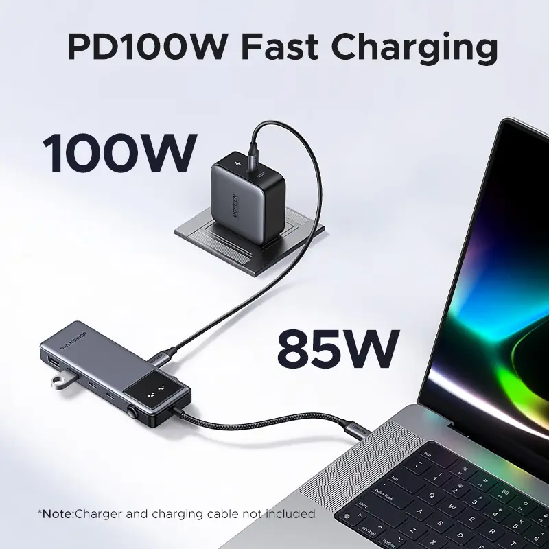 UGREEN Uno USB C HUB 6-in-1 4K60Hz PD100W 10Gbps USB3.2 Splitter Adapter for Laptop Macbook Pro Air USB Expander Docking Station - Image 5