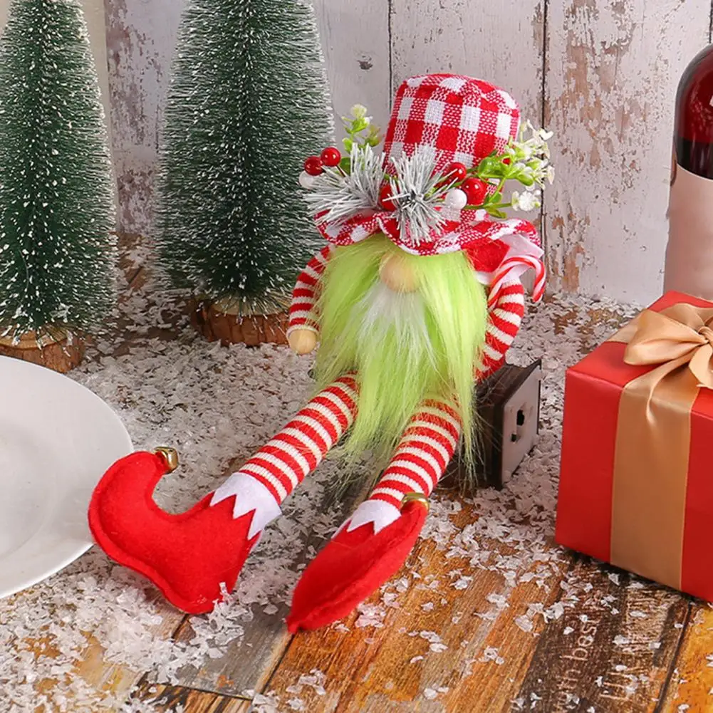 

Festive Gnome Doll for Home Decor Adorable Christmas Gnome Ornament Vibrant Color Faceless Gnome Doll Merry Christmas for Xmas