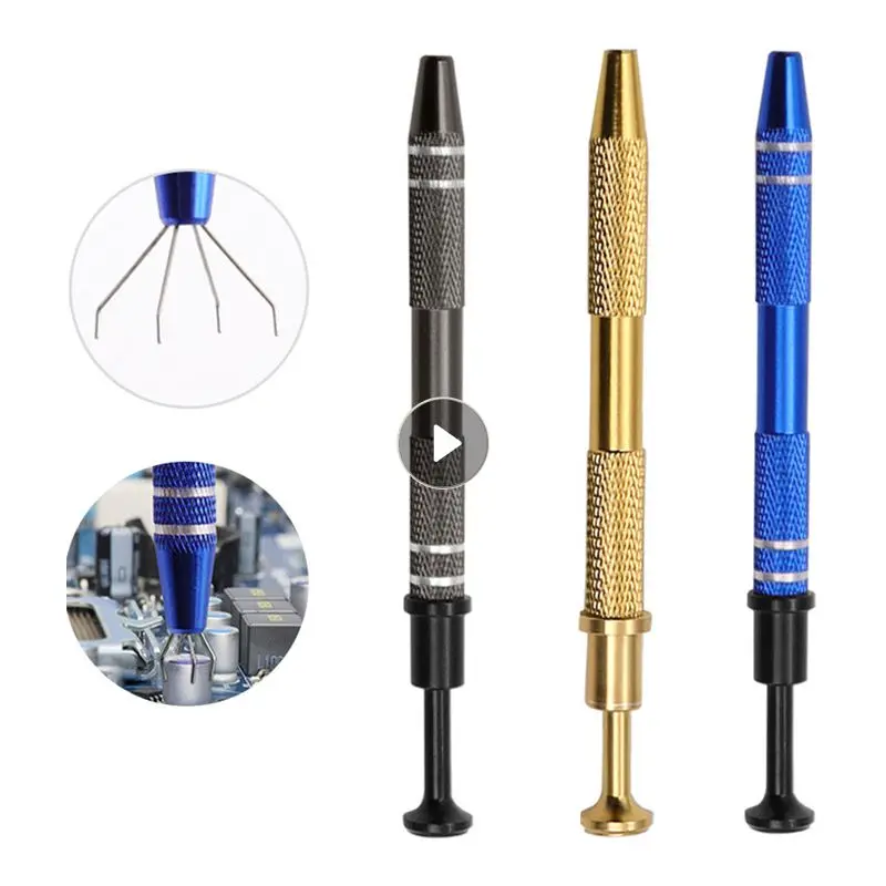 Ic Extractor Electronic Components Blue Four-claw Pick Up Pen Hand Tool  Chip Pick Up Ic Pick Up Phone Repair Tool Ic Chip Pick Up Screw Precision  Electronic Component Parts Pick Up Capacitor