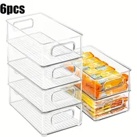 6 ensembles. Boîte de rangement pour réfrigérateur, boîte de rangement alimentaire pour réfrigérateur, congélateur, armoire, rangement de salle à manger, organisateur de réfrigérateur, cuisine, B 6