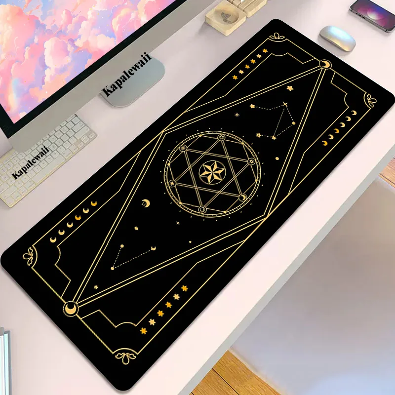 

Magic Star Moon Mouse Pad XXL Locking Edge Mouse Mat Gaming Mousepad Computer Mousemat Office Desk Mat Keyboard Pads 900x400mm