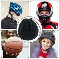 Sac de protection pour casque, 1 pièce, poche souple à cordon de serrage pour moto, Scooter, cyclomoteur, vélo, demi-casque complet, couvercle de protection, sac anti-poussière 3