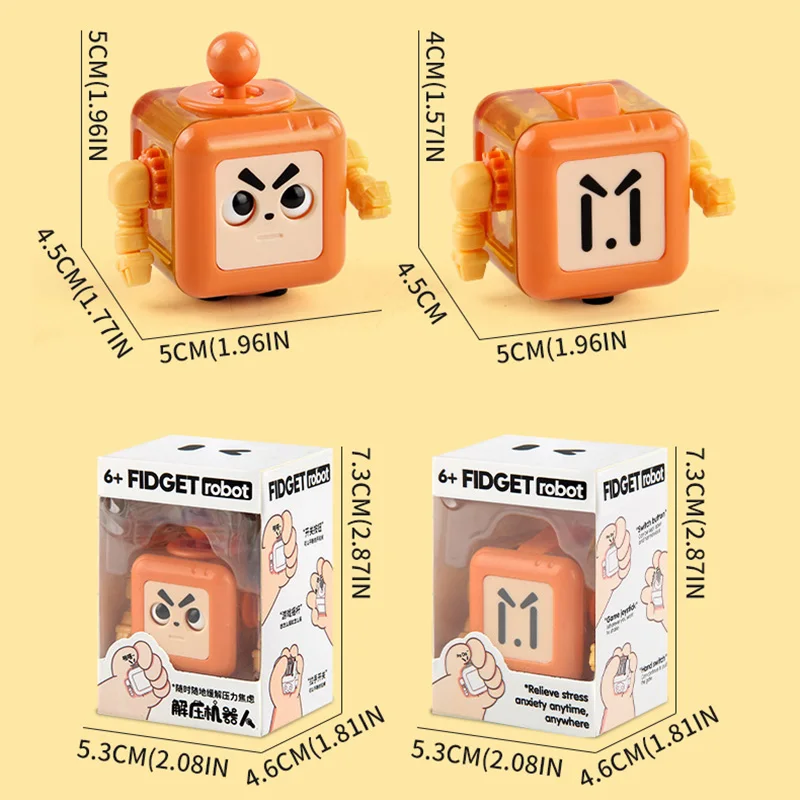 Kids Stress Relief Robots Fidget Toys Magic Cube Anti-stress Hand-Held for Adults Autism Gifts Killing Time Cool Fidget Block fidget toys anti stress toys magic puzzle cube
