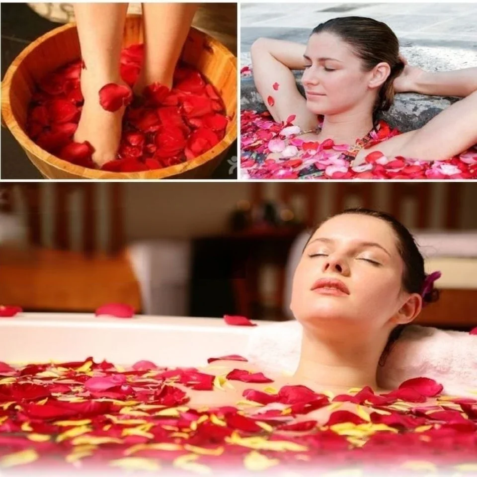 30/50/100g Romantic Natural Dried Rose Petals Bath Dry Flower Petal Spa Whitening Shower Aromatherapy Bathing Supply
