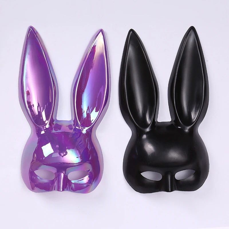 

Colorful Bunny Ears Mask Masquerade Cosplay Mask Sexy Woman Anime Costume Party Props Halloween Carnival Dress Up Accessories