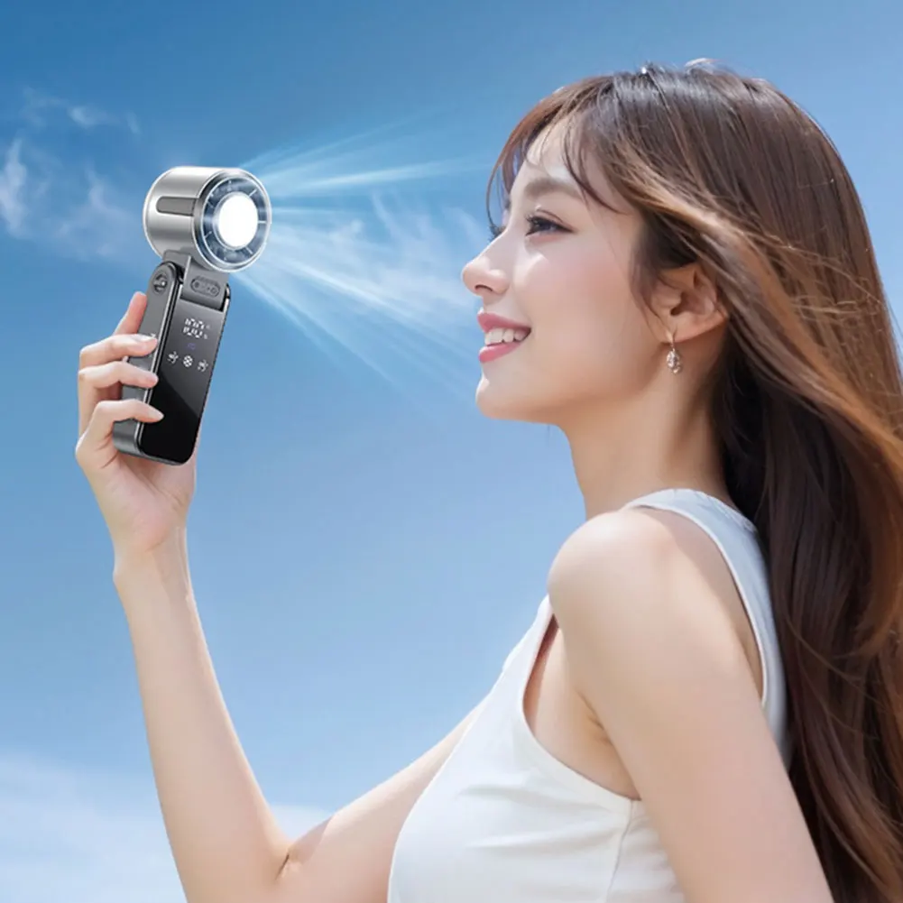 Description Picture 4 of itemIce Cooling Portable Mini Fan Turbos Handheld Foldable Mini Fan Speed 1-100 Turbos Chilled USB Fan For Indoor Outdoor