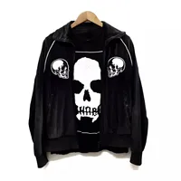 2024 Number Nine Skeleton Velvet Embroidered Zipper Jacket Loose cardigan Jacket WY1107 2