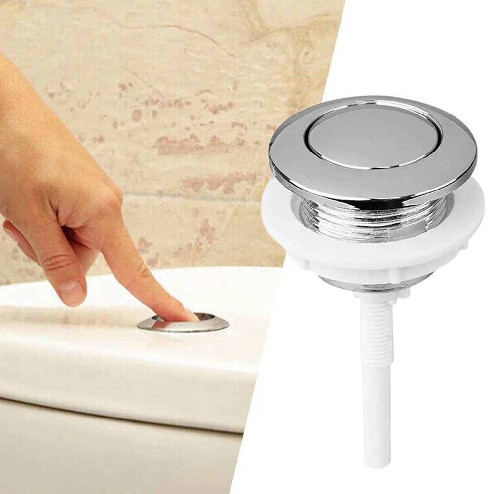 Description Picture 2 of itemUniversal 38mm Bathroom Toilet Push Button Single Flush Button Toilet Water Tank Button For Toilet Seat In Home/bathrooms/ Hotel