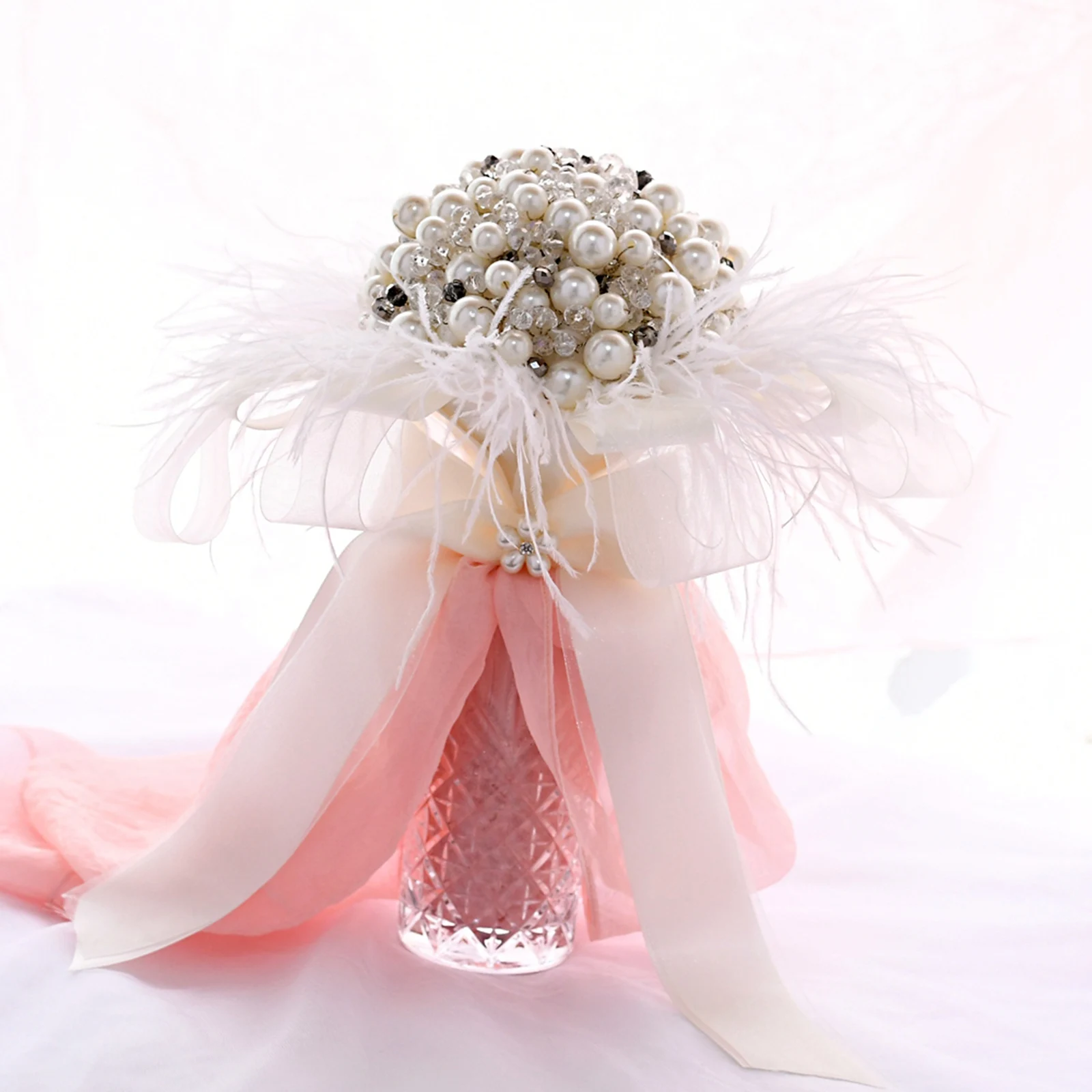 Pearl Bridal Wedding Bouquet Pearls Marriage Accessories Bridal Bouquets Pearls Brides Flower Bouquets for Wedding Decoration
