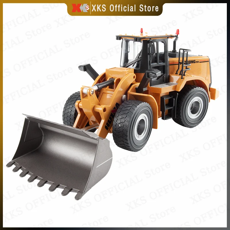 HuiNa 1/16 RC Truck 11 Channel 2.4G Remote Control Loader Truck Alloy Shovel Light Engineering Vehicle RC Car Toy Gift for Boy 5
