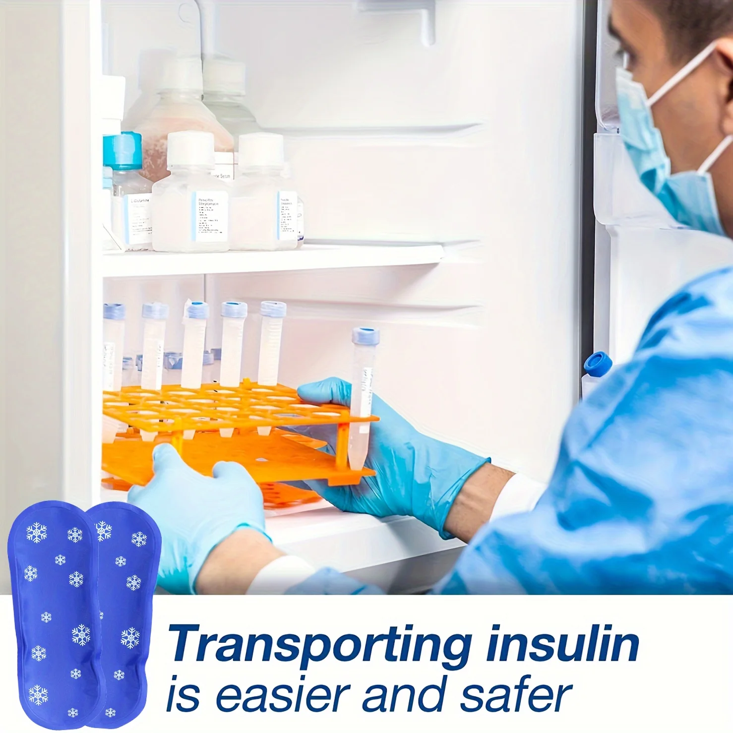 Insulin-Gel-Kühlbeutel Wiederverwendbare Kühltasche Gekühlter Eisstreifen Kälteisolierung Eispack zur Schmerzlinderung Medikamentenaufbewahrung – Detail 10
