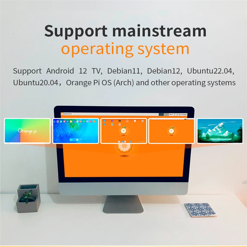 Single Board Computer Orange Pi Zero 2 W 4GB RAM DDR4 Mini PC Allwinner H618 WiFi Bluetooth SBC Zero2W