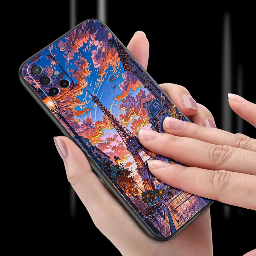 Red Umbrella Eiffel Tower Design Phone Case Cover