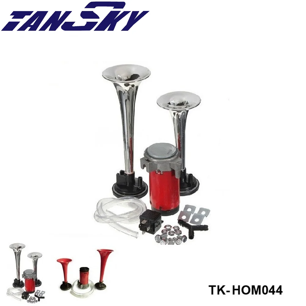 12V 135db Twin Trumpet Air Horn Compressor Set Kit Car Boat Truck For Ford Mustang 05-10 V8