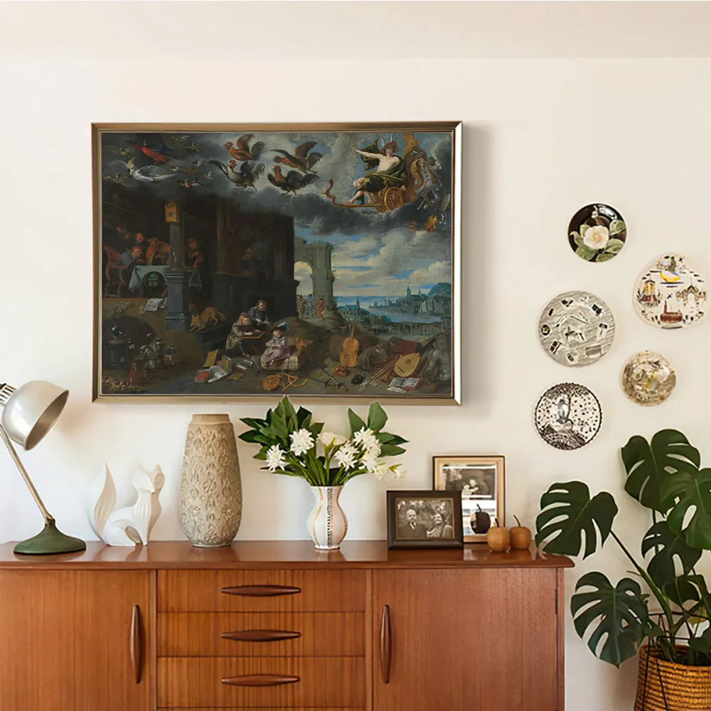 

Jan Brueghel The Elder Art Print Poster The Children Of The Planet Mercury Canvas Painting Home Room Decor Vintage Wall Stickers