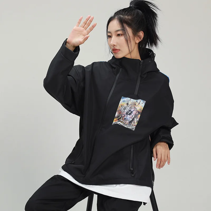 New Couples Ski Wear Snow Clothing Oversize Cool Pullover Ski Jacket Snowboard Clothes Women and Men