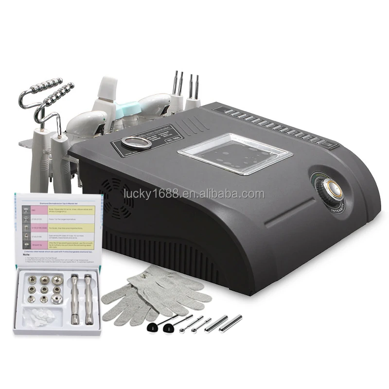 

Best 7 in 1 Multifunction Skin Dermabrasion BIO Face Lift Ultrasonic Massager Beauty Machine with Microcurrent Gloves