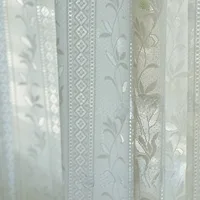 1PC Lace Curtain Gauze Curtain Retro Literary Small Fresh Pastoral Style Window Screen Bay Window High-end 2