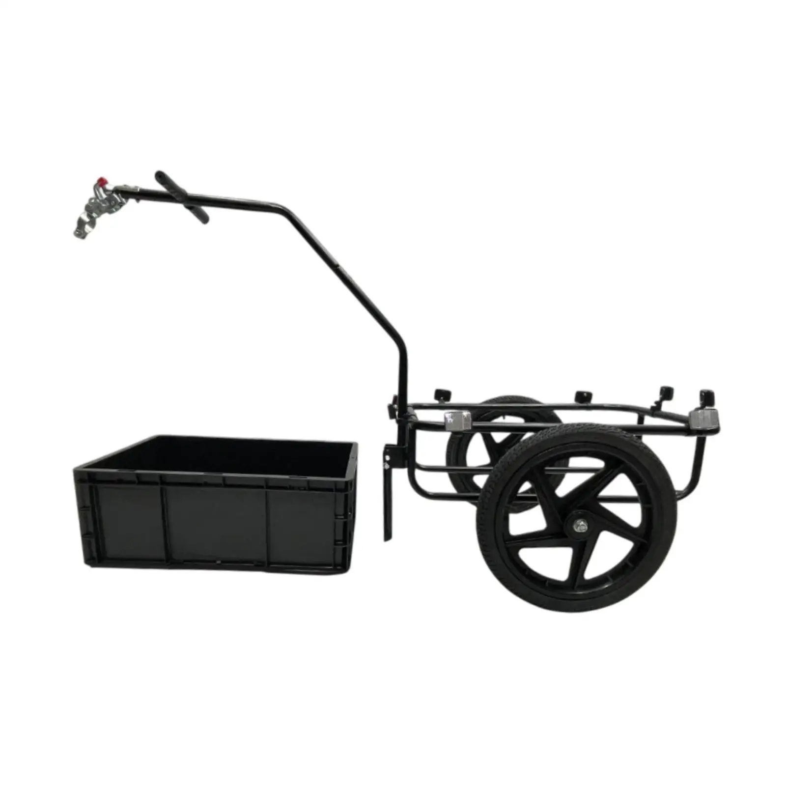 Towable Bike Cargo Trailer with Wheels Universal Portable Bicycle Wagon Cart Transportation for Trips Shopping Garden Camping