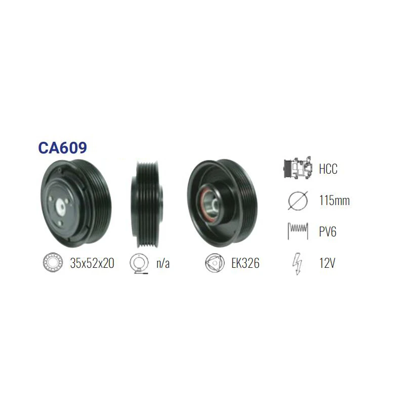 

Сборка сцепления CA609 HCC 6pk для HYUNDAI/KIA
