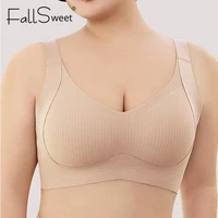 FallSweet 4 pièces/ensemble soutiens-gorge Push Up sans fil pour femmes sans couture grande taille Bralette sous-vêtements confort respirant Invisible Lingerie 2