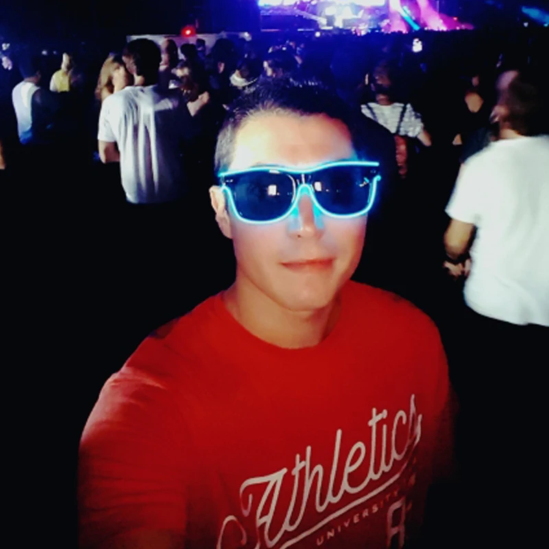 Novelty Glow Sunglass LED Glasses Light Up EL Flashing Luminous Glasses Wedding Birthday Decoration Glow Party Supplies