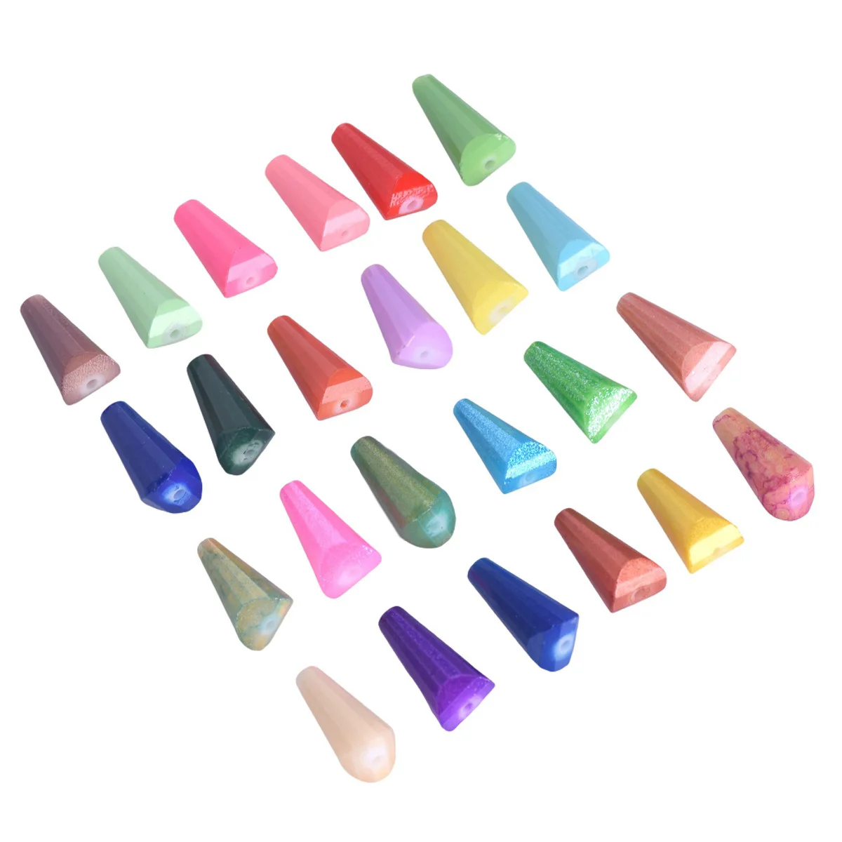 10pcs 15x8mm Drop Cone Shape Faceted Foil Coated Opaque Glass Loose Beads For Jewelry Making DIY Crafts Findings 10pcs metallic foil bubble mailer makeup gift bag colorful padded wrap packaging bubble envelope padded laser silver mailing bag