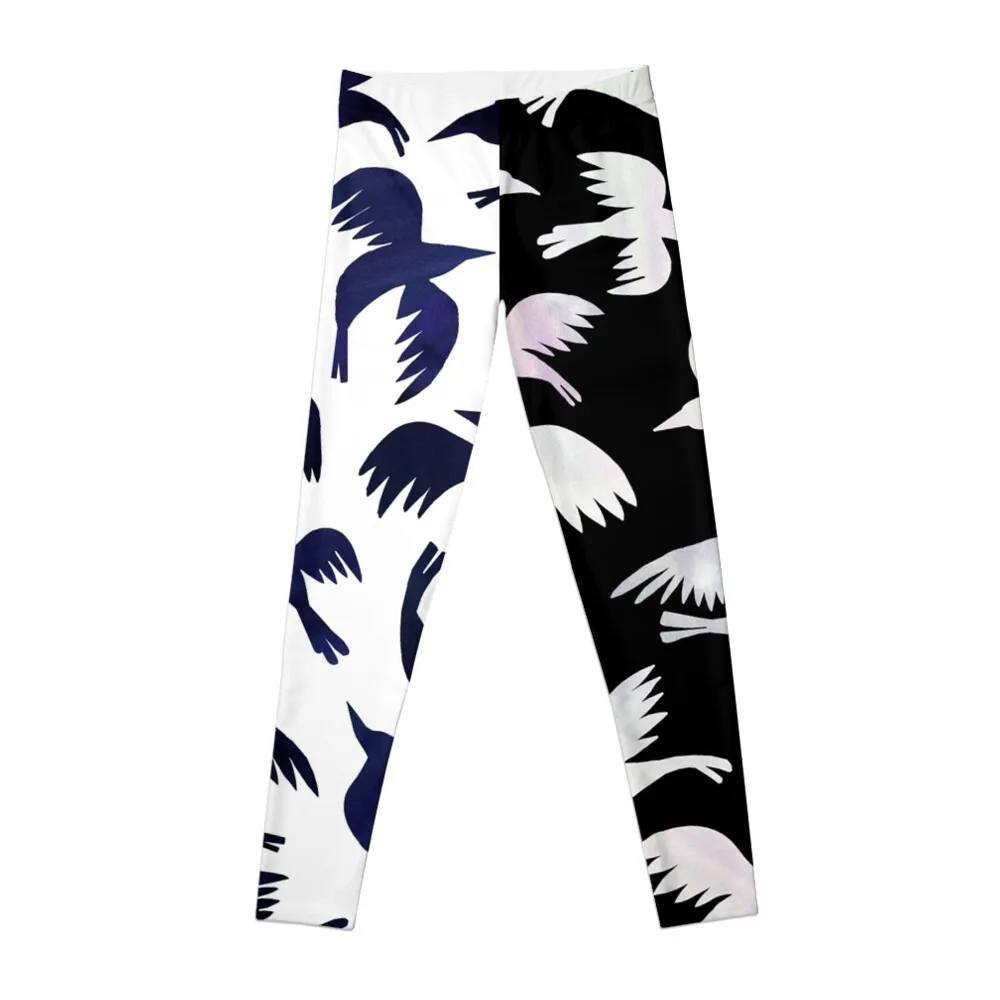 

Murder of Crows, Day and Night Leggings sportswear gym Female legging pants Womens Leggings