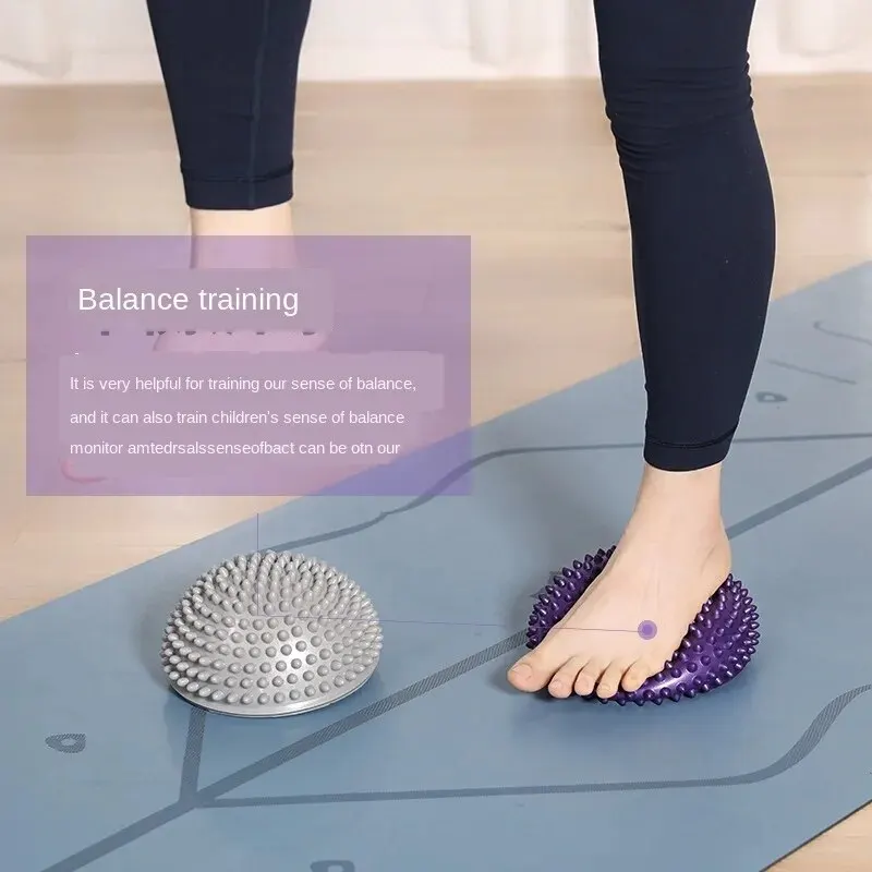 Balance Ball Trainer Mini Wave Speed Ball Half Circle Balance Ball Trainer Foot Step Toy Children's Sensory Stimulation Durian