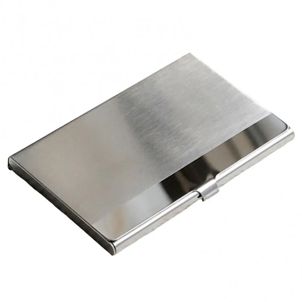 Stainless Steel Case Pocket Box Business ID Credit Card Holder Cover