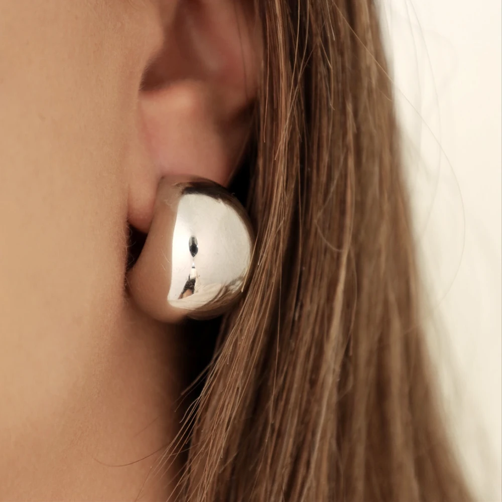 Chic Esagerano Grandi Orecchini Pendenti A Goccia D'Acqua Per Le Donne Dupes Chunky Teardrop Metal 18K Gold Plated Statement Ear Jewelry