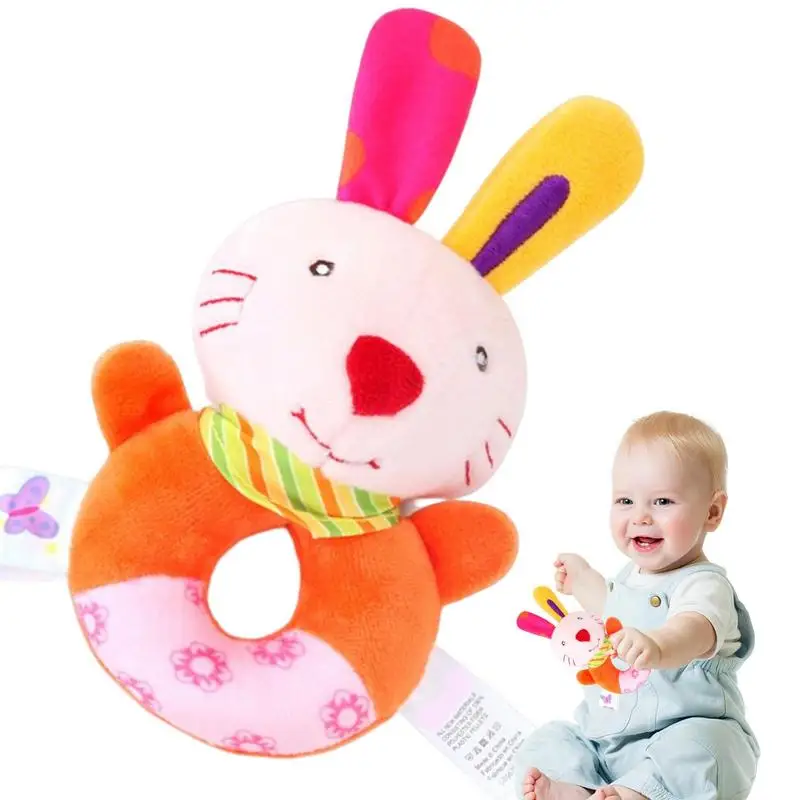 

Baby Rattles 0-6 Months Soft Animal Rattles For Babies Baby Rattle With Teether Sound Developmental Hand Grip Toys Baby Toys Bab