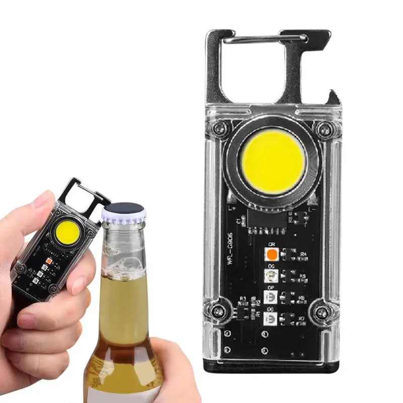 

Mini LED 500LM Flashlight Work Light Portable Pocket Flashlight Keychains USB Rechargeable For Outdoor Camping Small Corkscrew
