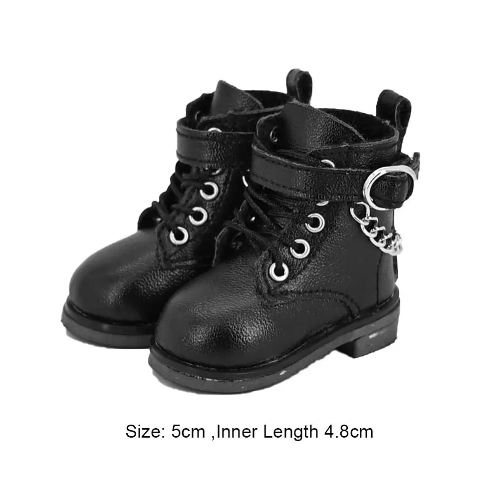 New Chain Decoration 5CM  Wearing 1/6  Boots Play House Accessories Differents Color Leather Shoes