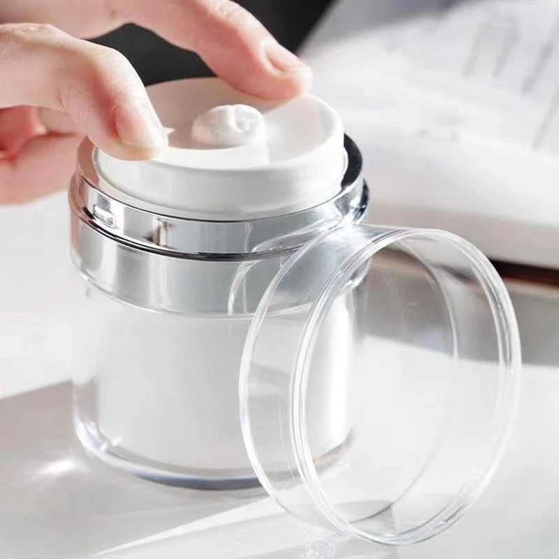 Airless Empty Pump Jar Refillable Creams Gels Lotions Dispenser Travel Leak Proof Cosmetic Container Moisturizer Vacuum Bottle
