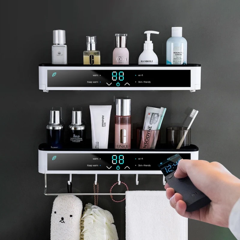 

Wall-Mounted Bathroom Shelf Organizer For Bath Toiletries Cosmetic Storage Household Bathroom Accessories Housekeeper On Wall