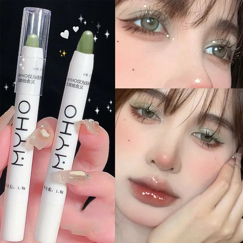 Eyeshadow stick smoky matte black eye shadow lying silkworm highlighter pen Korean eyes makeup white pearl brightening glitter eyeshadow stick eyeshadow pen matte eyeshadow liquid eyeshadow