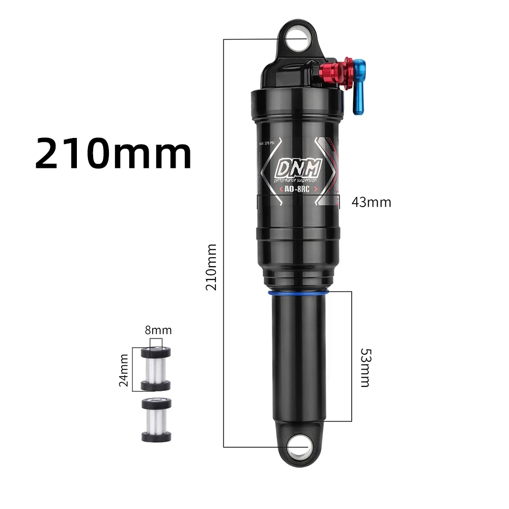 Bicycle Air Shock Absorber 165/190/200/210mm Soft Tail MTB Rear