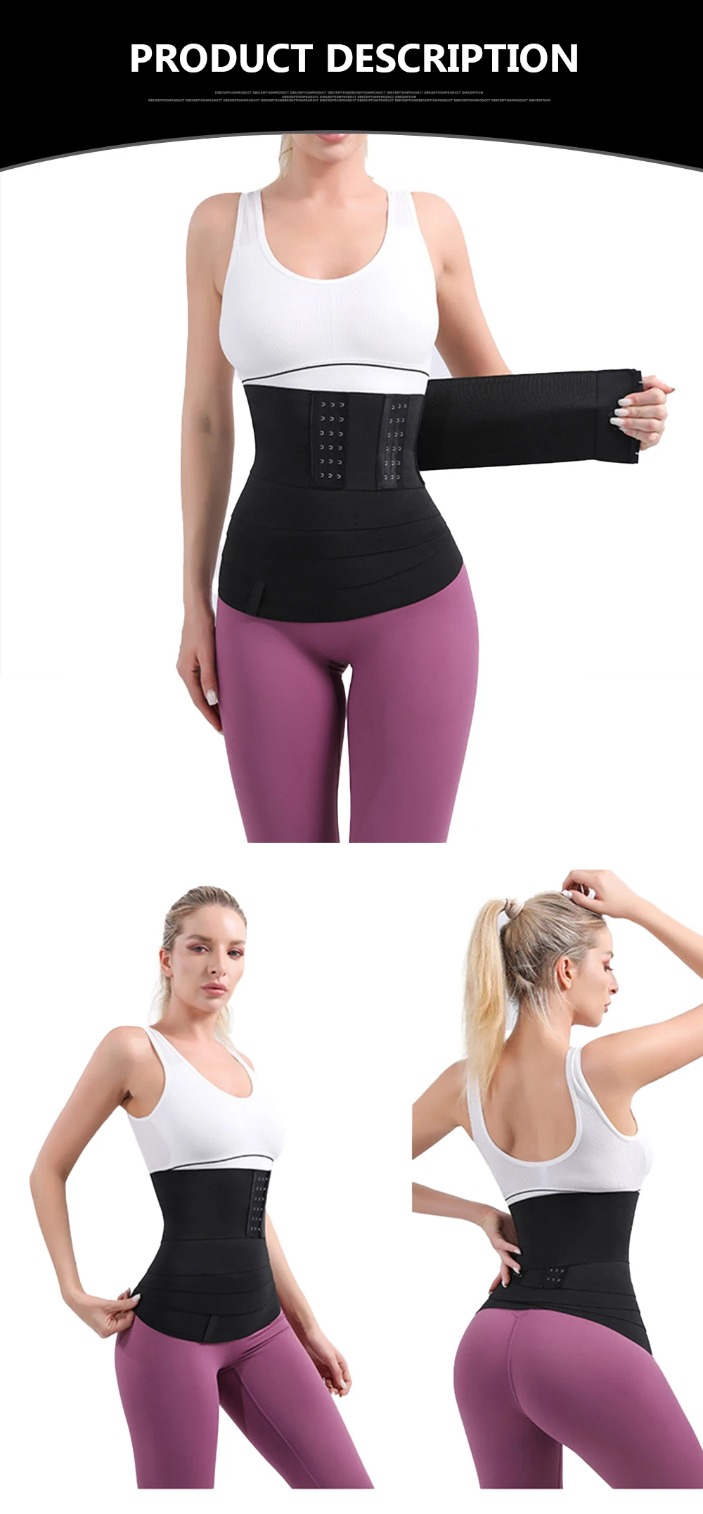 shapewear for tummy Waist Trainer Body Shaper Tummy Slimming Plus Size Wrap Waist Trimmer Belt Women Sweat Belly Snatch Bandage Compression Wrap tummy control underwear