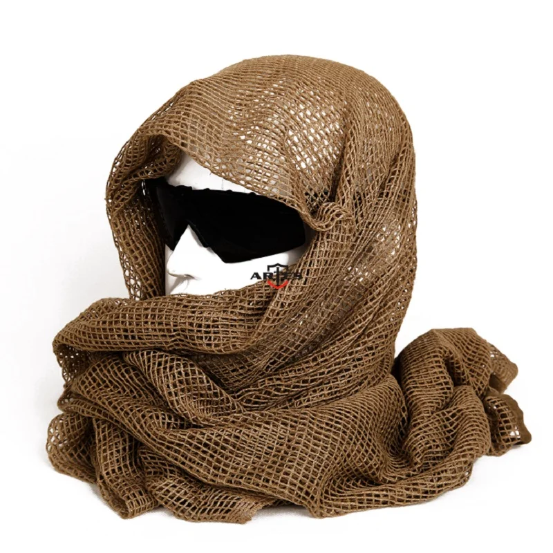 Army Fan Mesh Scarf, Sniper Scarf, Tactical Hood, Outdoor Camouflage Net