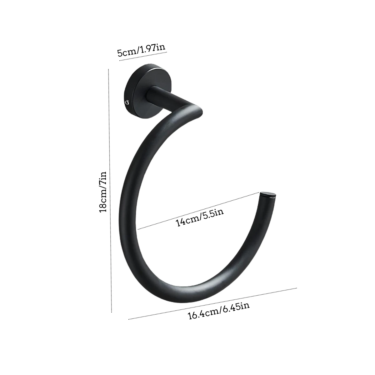 Bathroom Hand Towel Holder Round Bath Towel Holder Stainless Steel Punch Style Contemporary Bathroom Toilet Kitchen Storage Hold