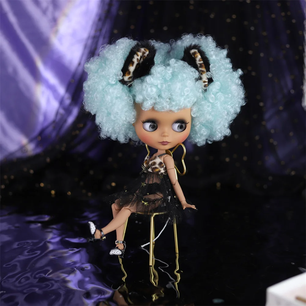 ICY DBS Blyth doll black skin matte face nude doll and set joint body gift for boy girl reborn doll